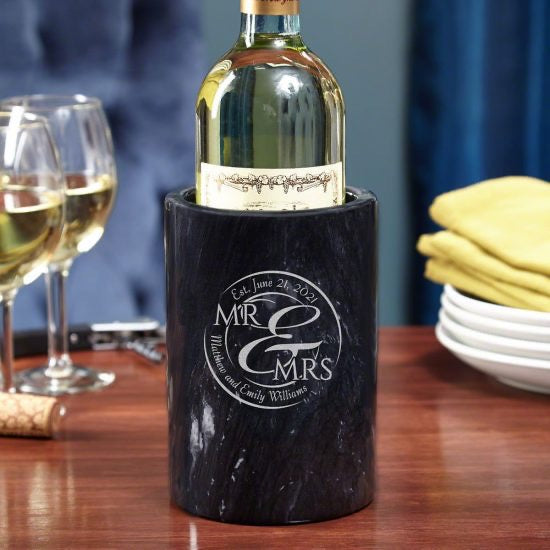 A Marble Wine Chiller is the Best Personalized Wedding Gift