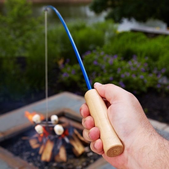 Campfire Fishing Rod So the Family Can Make Smores