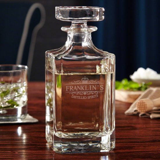 Personalized Crystal Gin Decanter
