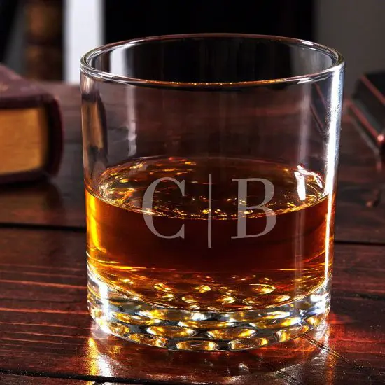 Personalized Whiskey Glass with Unique Base
