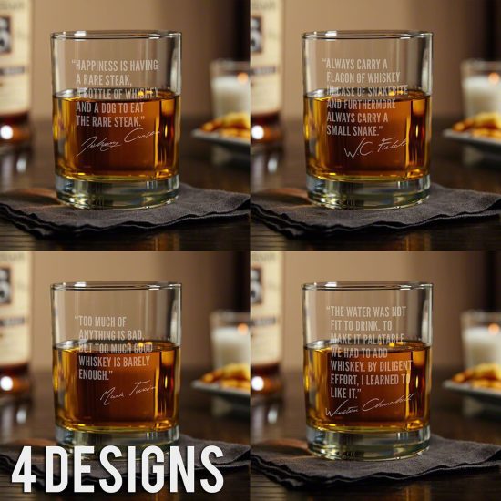Drinking Quote Whiskey Glass