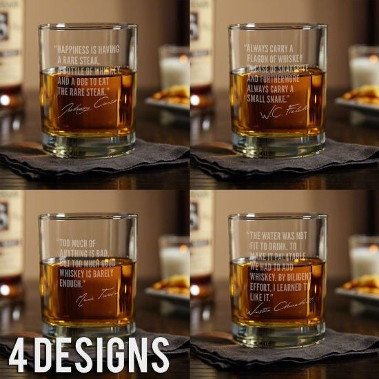 Drinking Quote Whiskey Glass