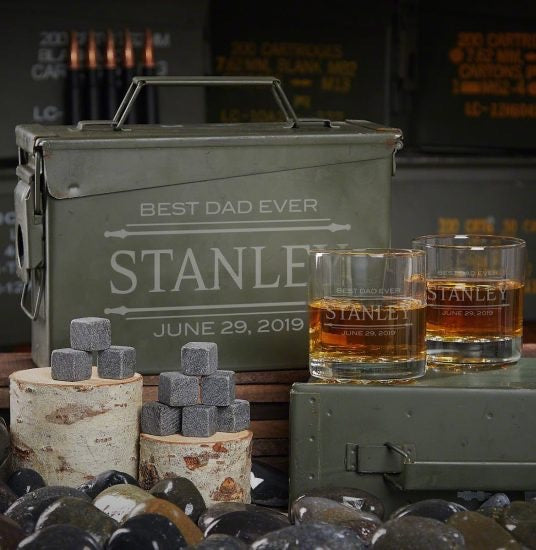 Custom Whiskey Ammo Can Set for New Dads