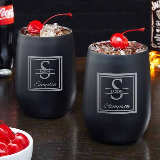 Engraved Steel Drink Tumblers