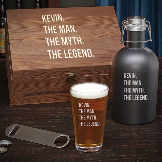Personalized Beer Gift Basket with Growler