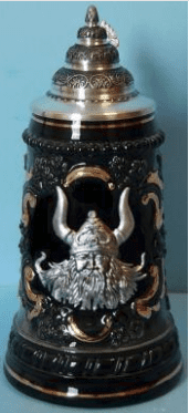 Viking Beer Stein with Lid