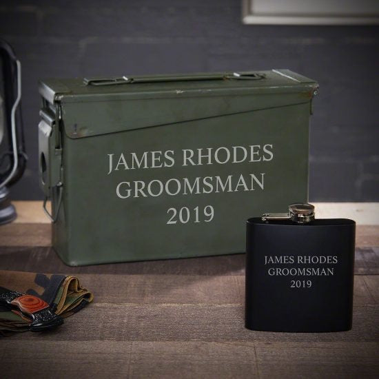 Customizable Ammo Can with Matching Flask