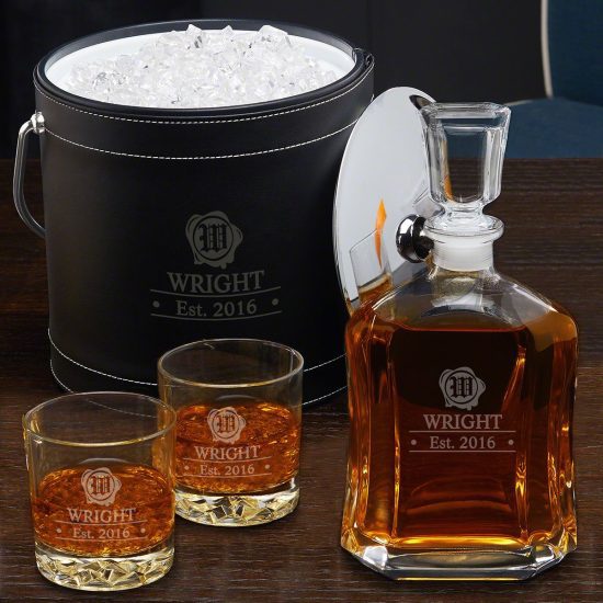 Expensive Ice Bucket Gift Set with Decanter