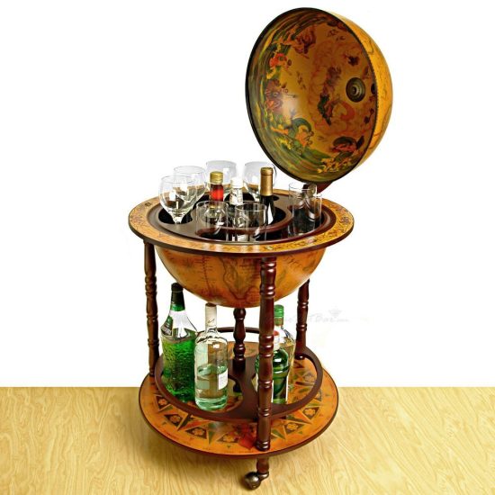 Antique Globe Bar Cart
