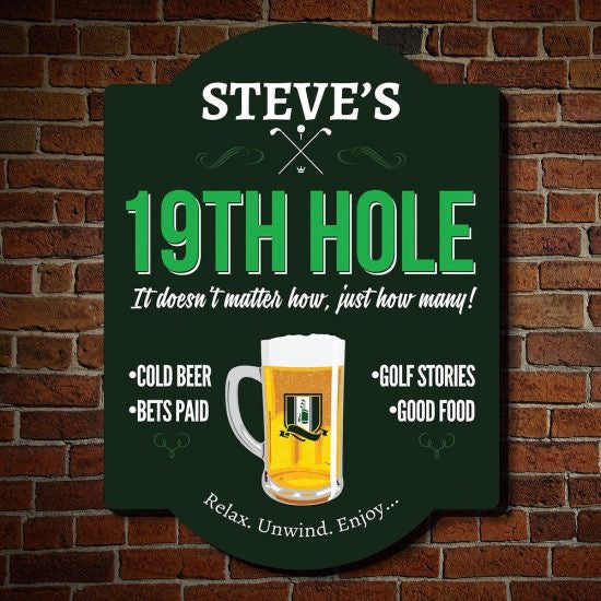 Golf Bar Sign for Dad's Birthday Present