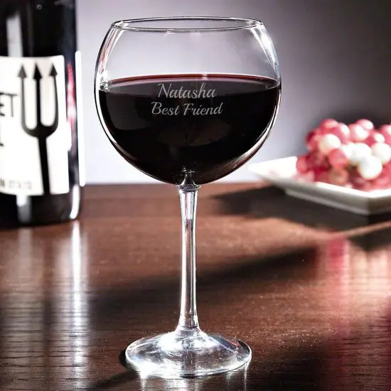 Personalized Red Wine Goblet
