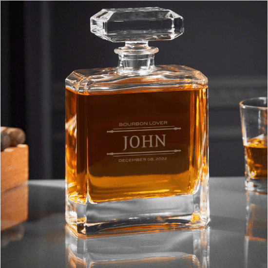 Square Decanter Bourbon Gift