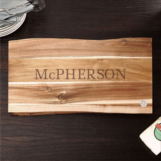 Personalized Hardwood Cutting Board Gift for Old Men