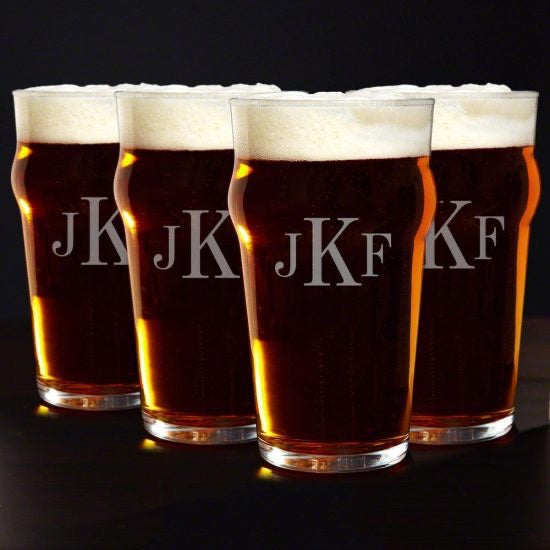 English Pub Beer Glasses Set of 4