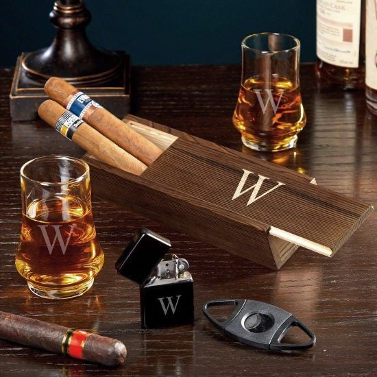 Unique Whiskey Tasting Glasses and Cigar Gift Set