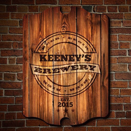 Custom Wooden Brewery Sign