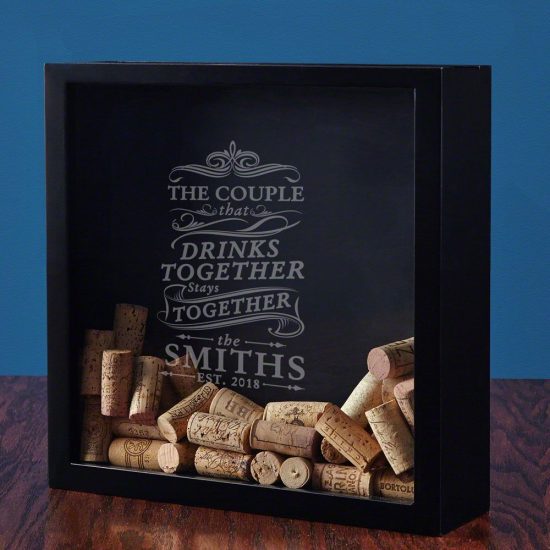 Wine Cork Shadow Box Christmas Gift for Parents