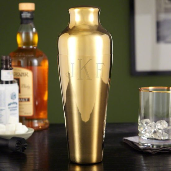 Golden Cocktail Shaker Small Gift Idea for Men
