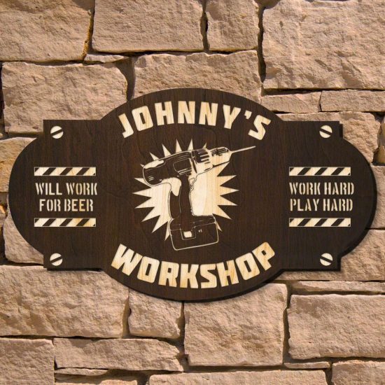 Custom Wood Sign for Workshop or Garage