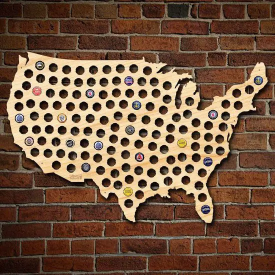 Bottle Cap Map of America