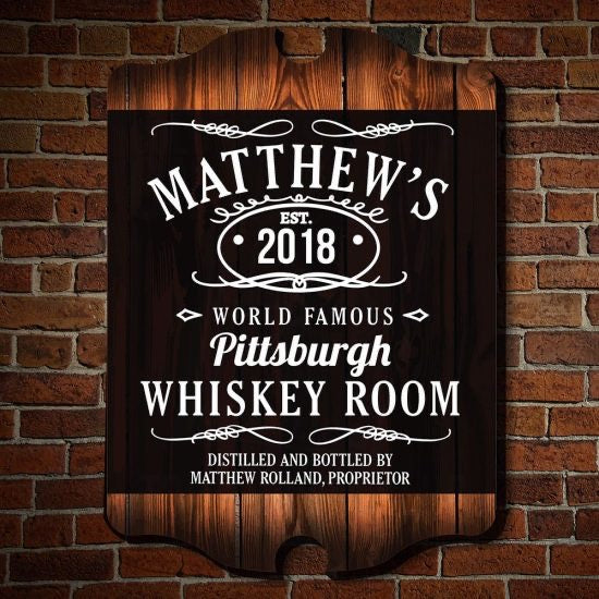 Personalized Tennessee Whiskey Bar Sign