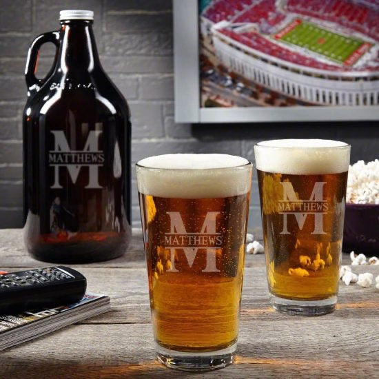 Custom Glass Growler and Craft Beer Glasses