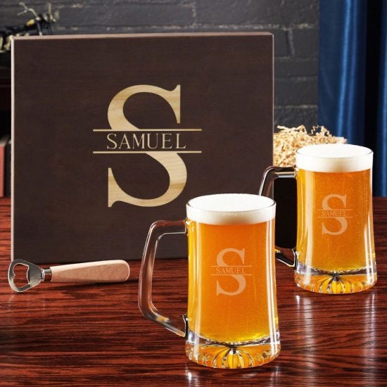 Two Mug Beer Gift Set