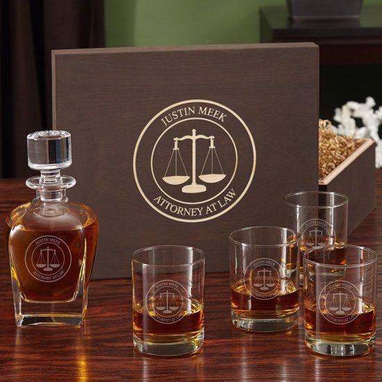 Custom Sophisticated Whiskey Gifts for Lawyers