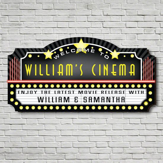 Custom Wood Movie Theater Marquee Sign