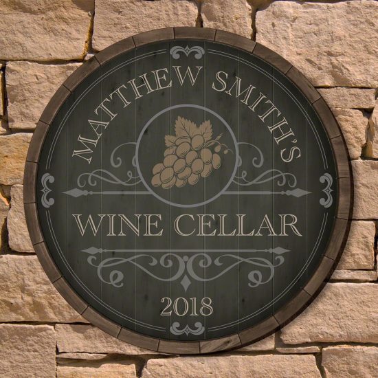 Wooden Wine Cellar Sign