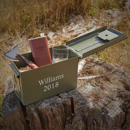 Engraved Ammo Can Outdoorsy Set