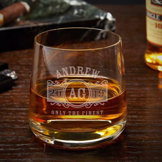 Vintage Personalized Old Fashioned Glass