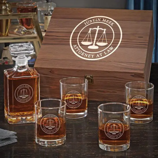 Custom Whiskey Box Set for Lawyers