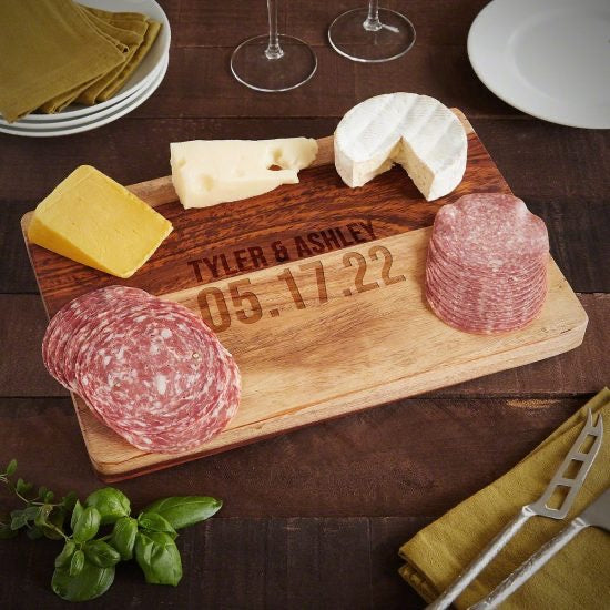 Personalized Hardwood Charcuterie and Cheese Board