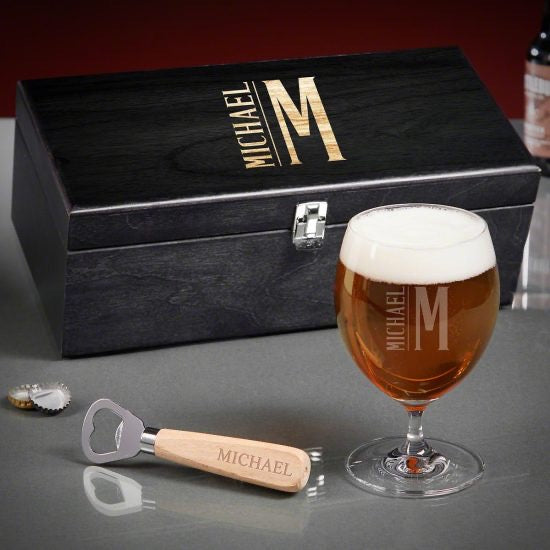 Engraved Craft Beer Glass Box Set