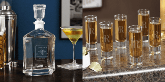 Engraved Tequila Decanter and Shot Glasses