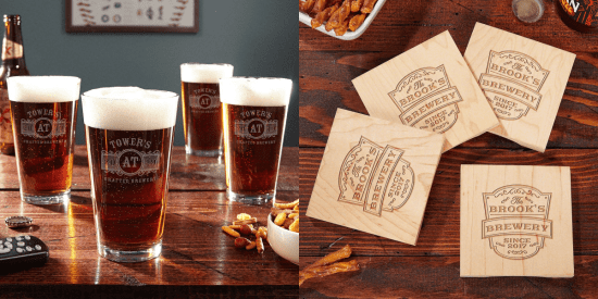 Glasses and Coasters Beer Gift Ideas