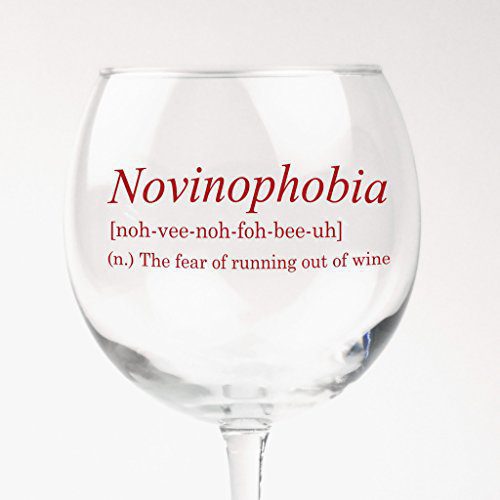 Novinophobia Wine Glass
