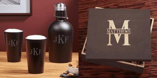 Engraved Growler Set and Gift Box