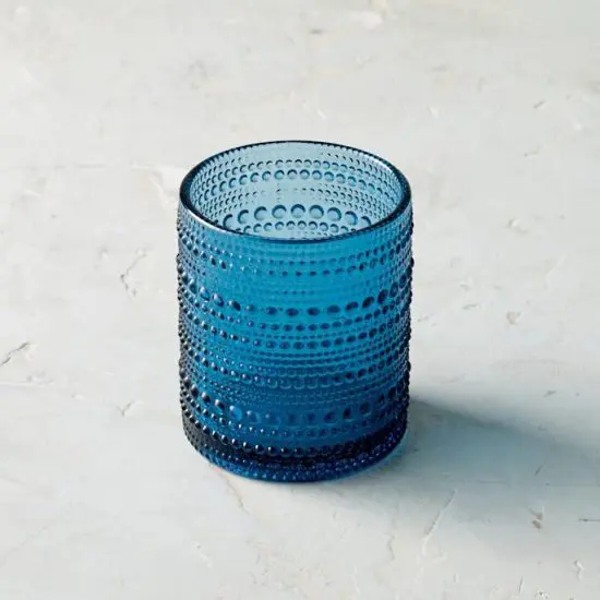Blue Beaded Glass