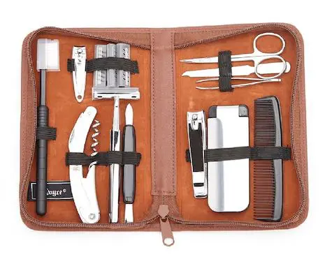 Leather Travel Grooming Kit 60th Birthday Gift Ideas