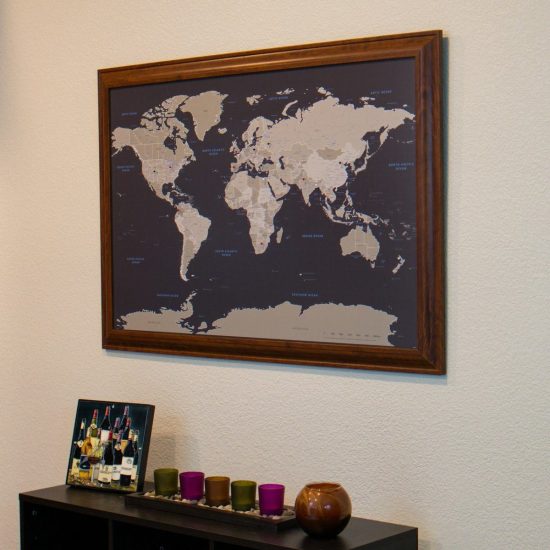 World Map with Push Pins