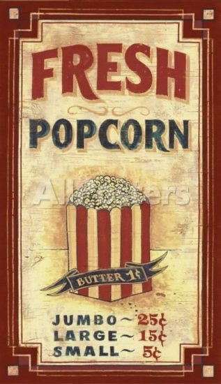 Vintage Popcorn Poster