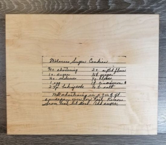 Recipe Customized Cutting Board