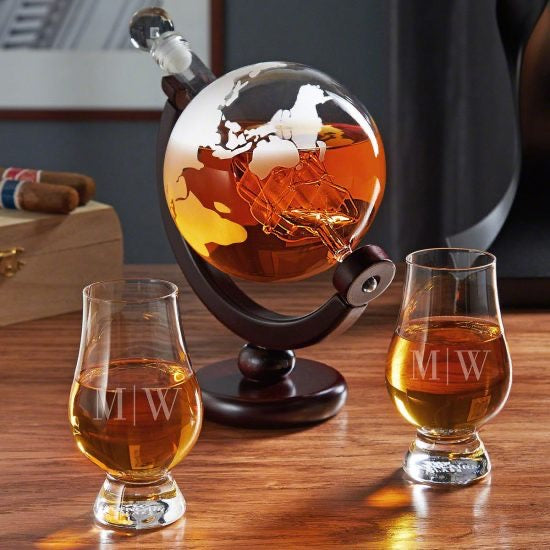 Gifts for People Who Have Everything is a Unique Globe Decanter Set