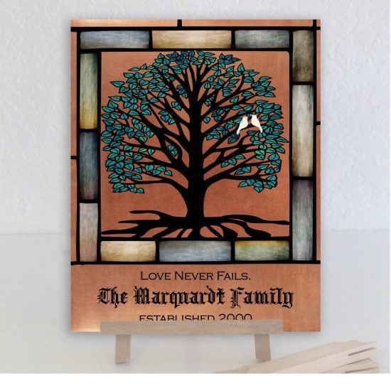 Metal Family Tree Sign