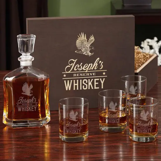 Eagle Whiskey Decanter Set