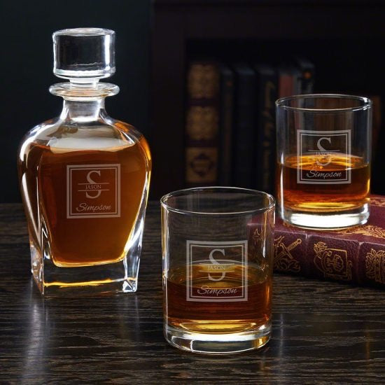 Personalized Whiskey Gift Set Best Valentines Gifts for Him