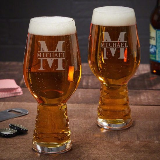 Engraved IPA Glasses Set of Two