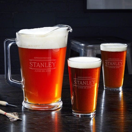 Pitcher and Pint Glasses Set